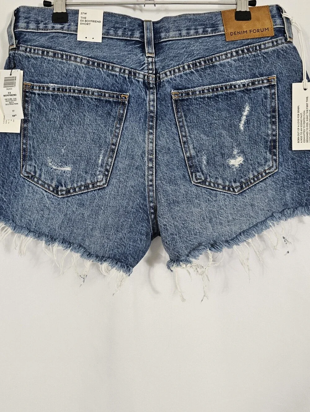 NWT Aritzia Denim Forum The Ex Boyfriend Short in Picture This Bleu - Size 27